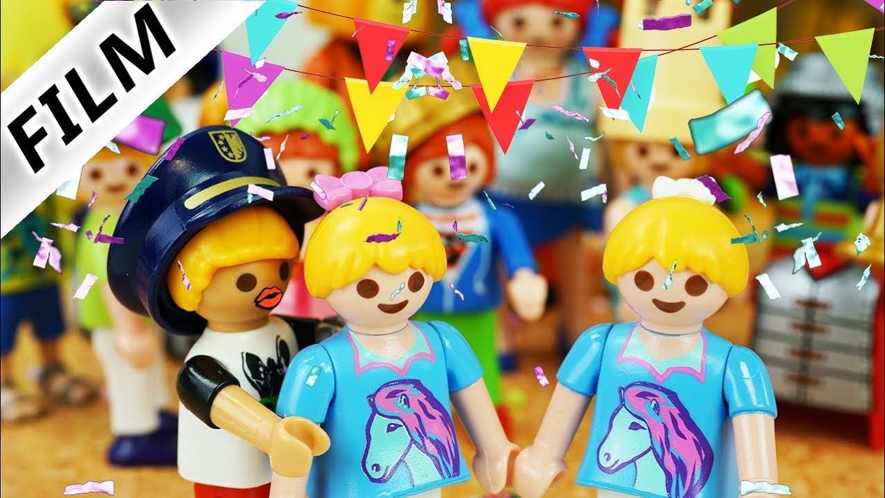 Playmobil Film deutsch FALSCHE HANNAH GEKÜSST Karnevals Party in Schule | Kinderserie Familie Vogel