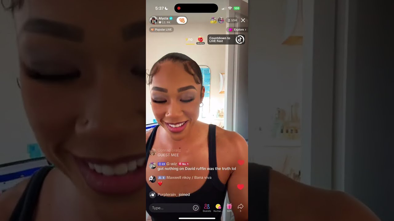 Alycia Baumgardner - TikTok Live - 11/8/25