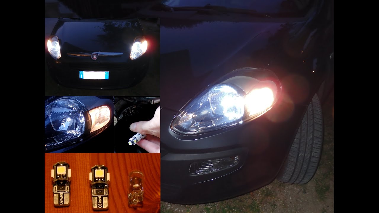 Fiat Punto EVO Luci Posizione LED Bianche T10 W5W CANBUS