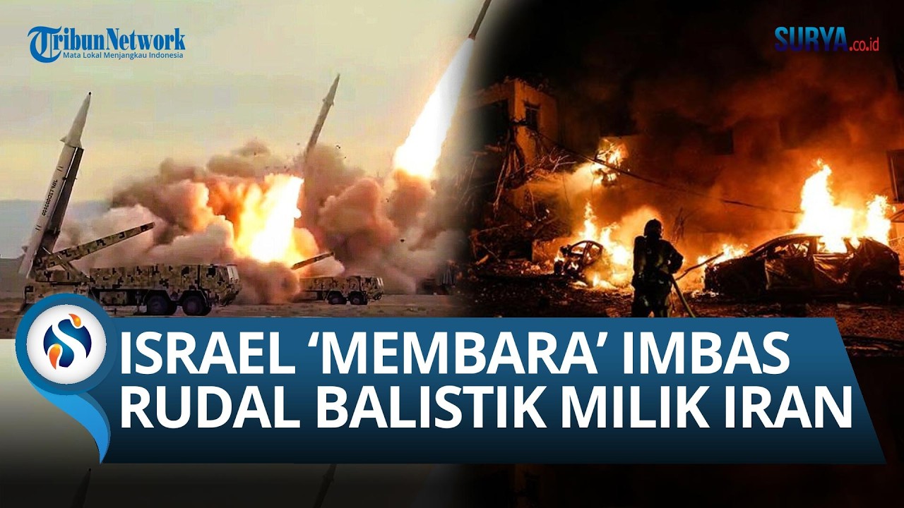 CCTV Iran Luncurkan Rudal Balistik ke Israel, Tel Aviv Terbakar, Balasan atas Serangan AS-Israel