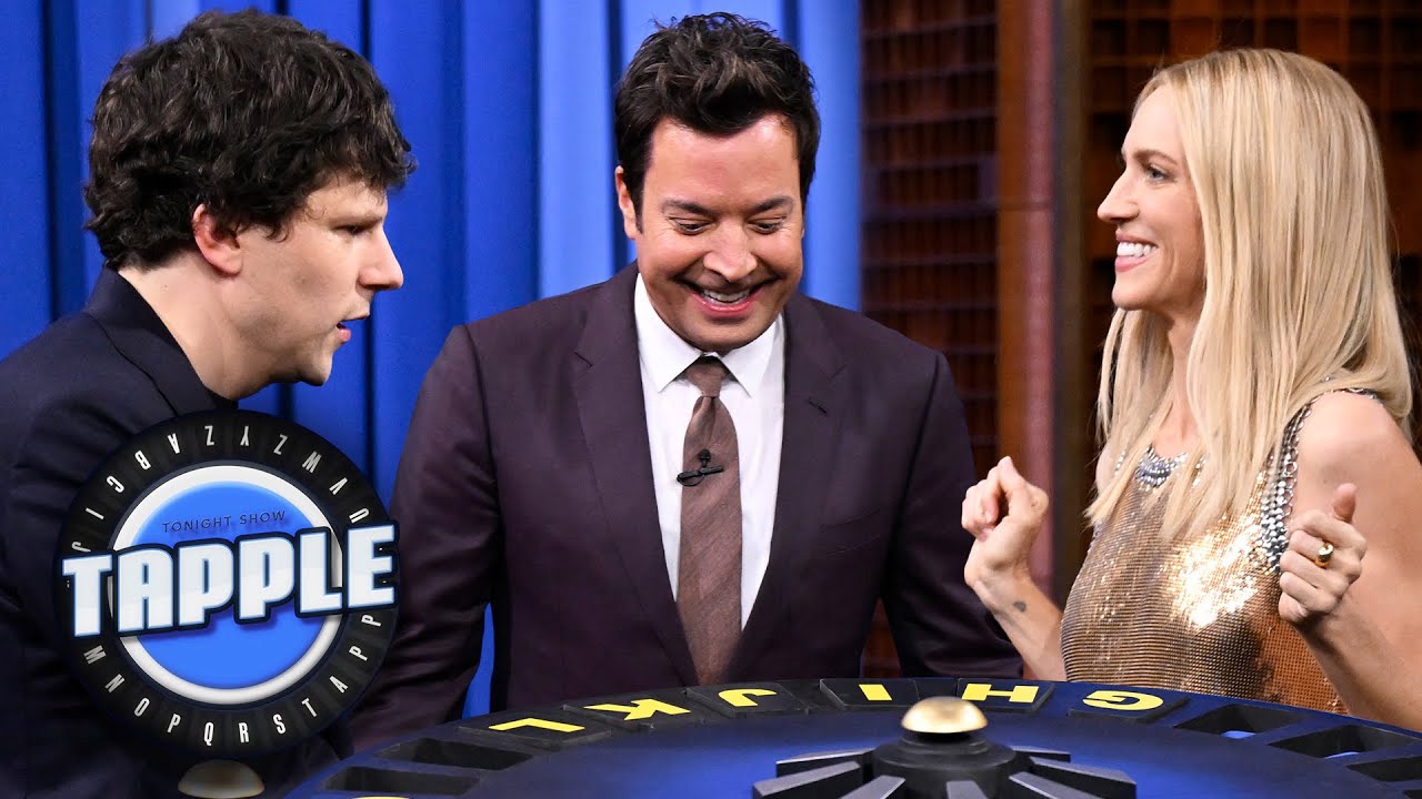 Tapple with Jesse Eisenberg and Brittany Snow | The Tonight Show Starring Jimmy Fallon