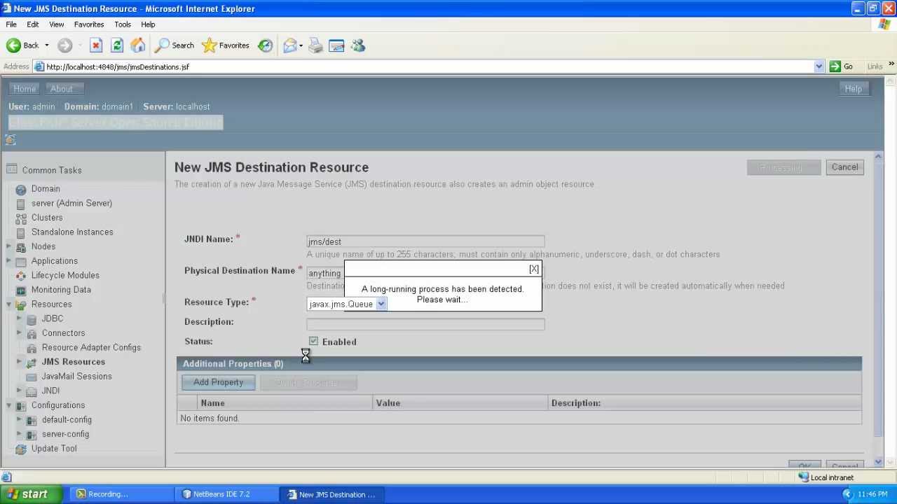 Message Driven Bean EJB Glassfish Netbeans