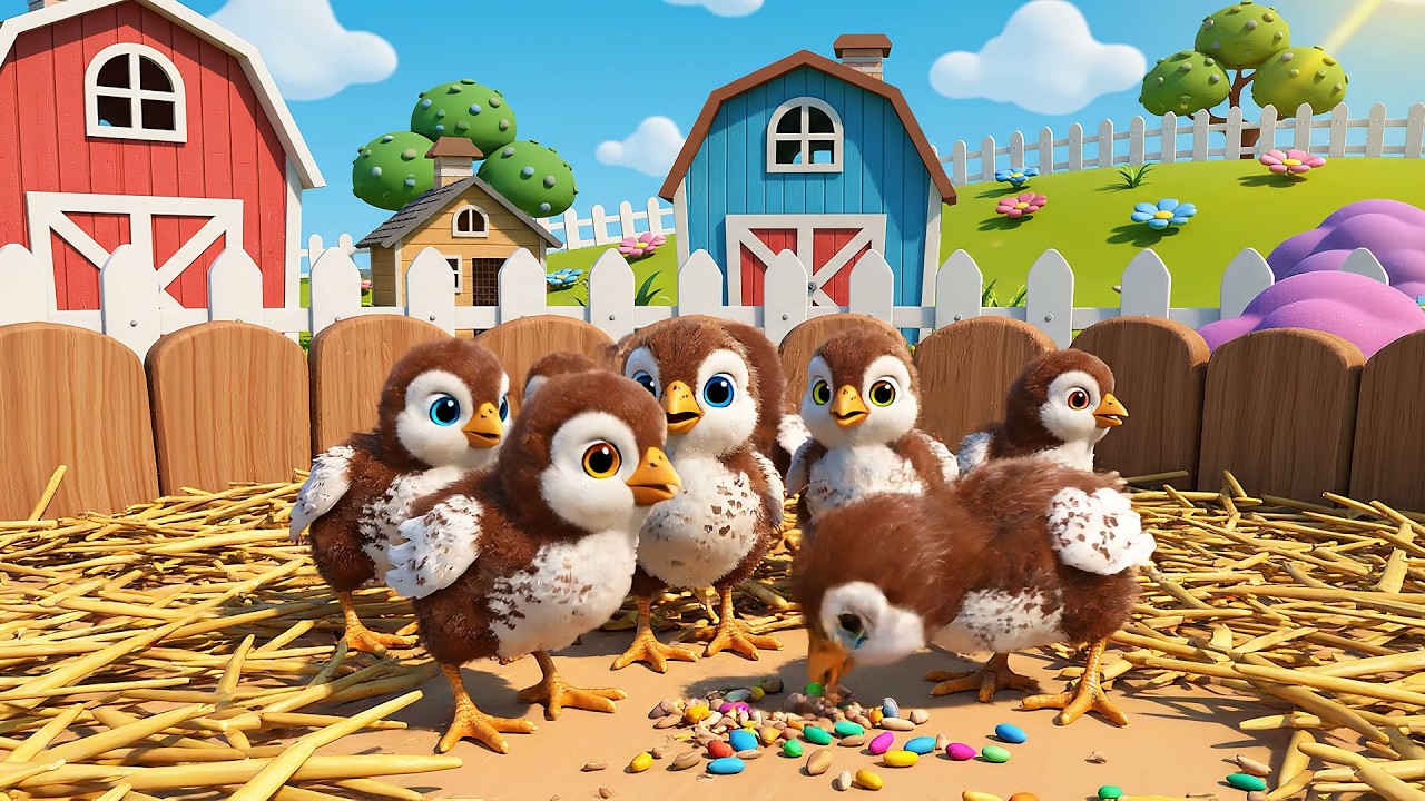 Cinco pollitos pipí pipí pipí 🐥| Canciones Infantiles y Rimas Educativas