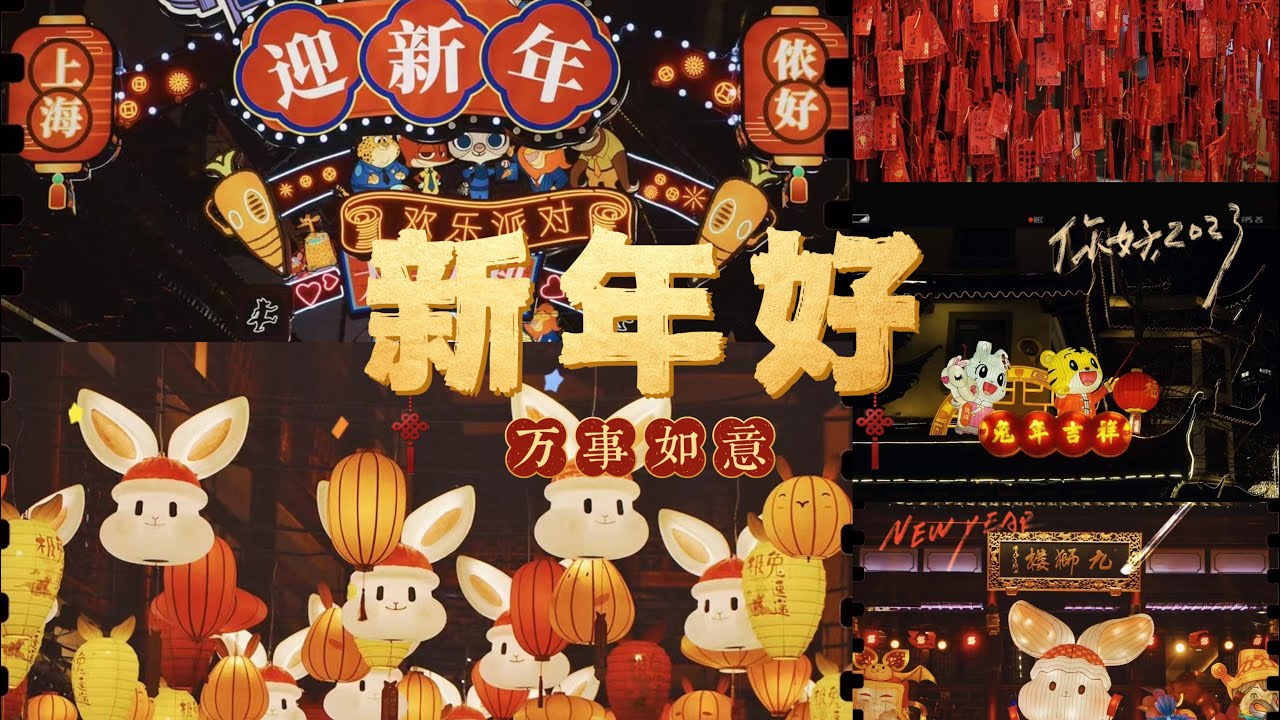Vlog ²⁰²³ 上海春节怎么过？带你逛城隍庙灯会