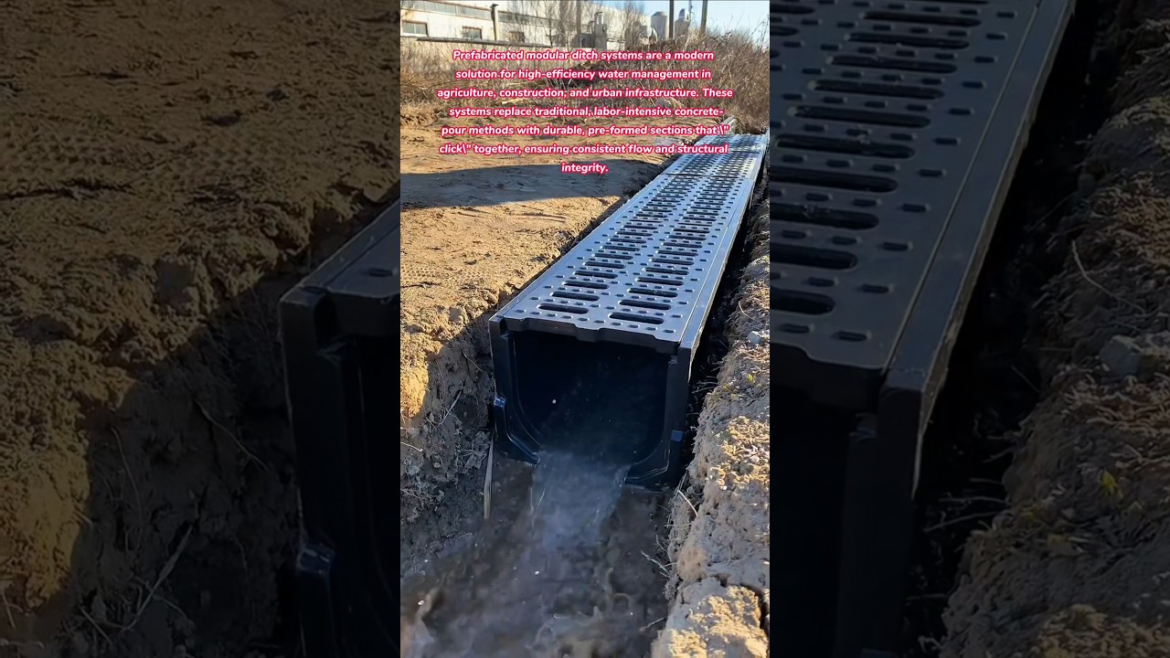 Instant Infrastructure! 🏗️ How Modular Ditch Systems Revolutionize Site Drainage 💧#construction #how