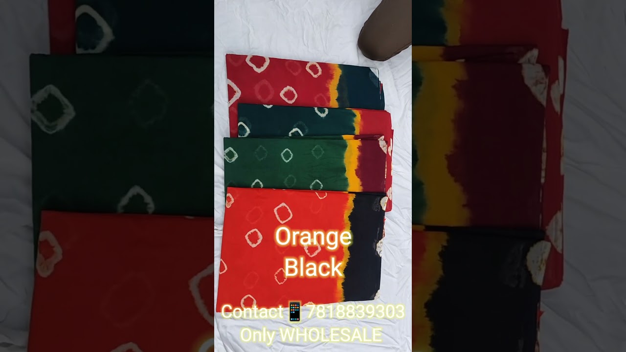 Bandhani Saree with Kangri || only Wholesale || 7818839303