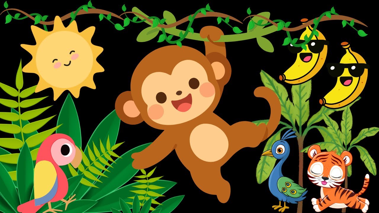 Peekaboo jungle African safari baby sensory video with visual stimulation and soothing music