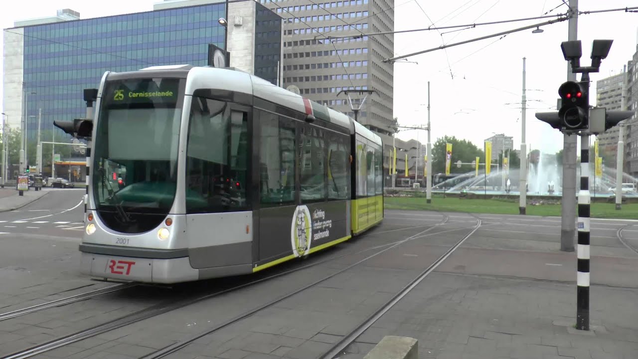 Netherlands Trams - Rotterdam Centraal RET Alstom Citadis 302 Trams April 2014 Part 2 - Straßenbahn