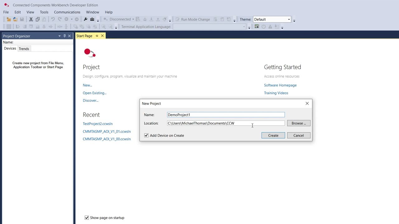 Setup the Modbus TCP communication between a Festo CMMT drive and a Rockwell Micro 850 PLC