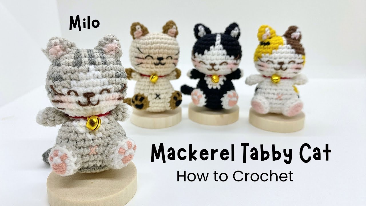 How to Crochet a Mackerel Tabby Cat 🐱💖 | Amigurumi Cat Collection Tutorial