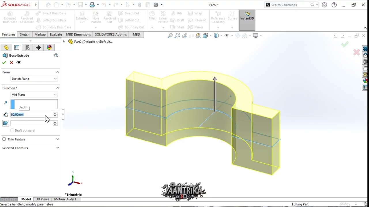 Making bearing cover in 3D CAD software 