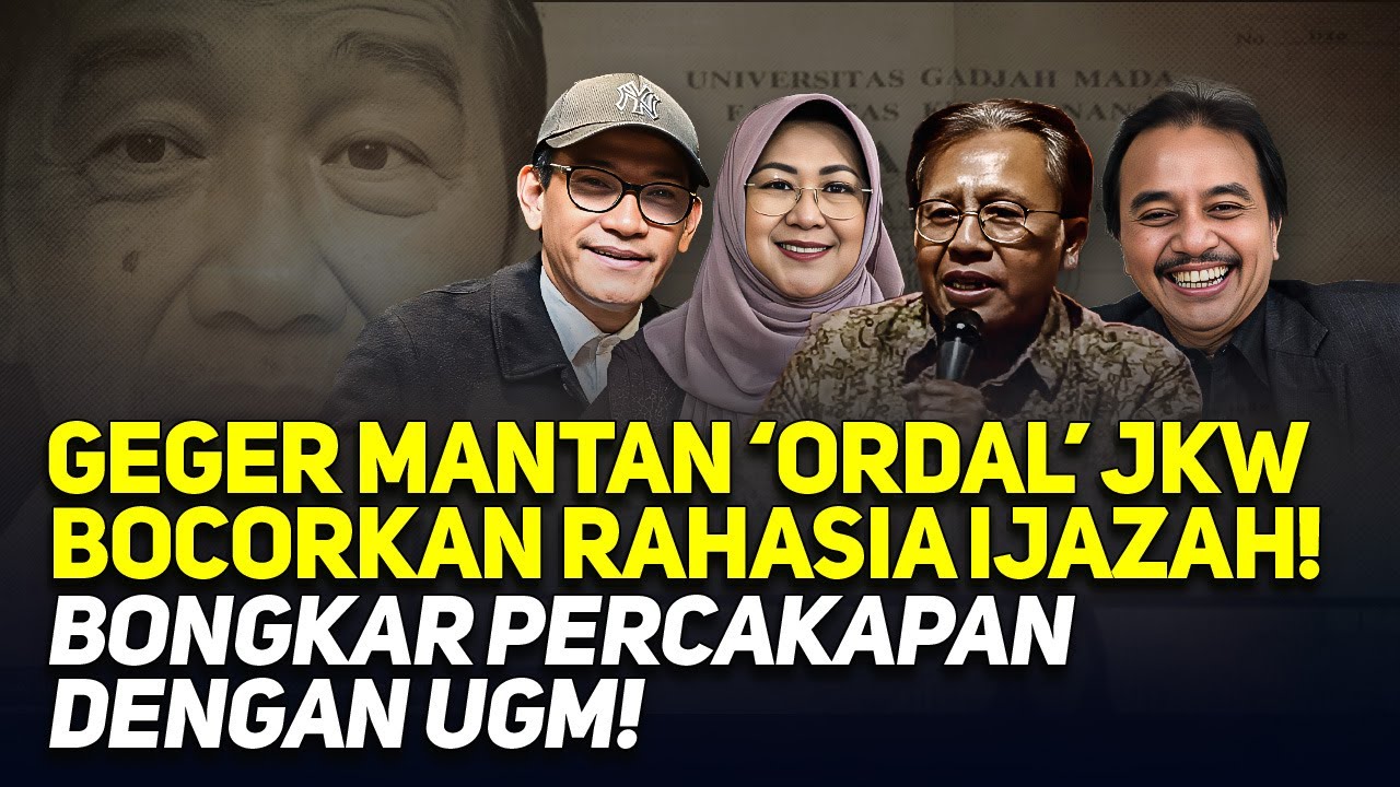 GEGER MANTAN 'ORDAL' JKW BOCORKAN RAHASIA IJAZAH! BONGKAR PERCAKAPAN DENGAN UGM!
