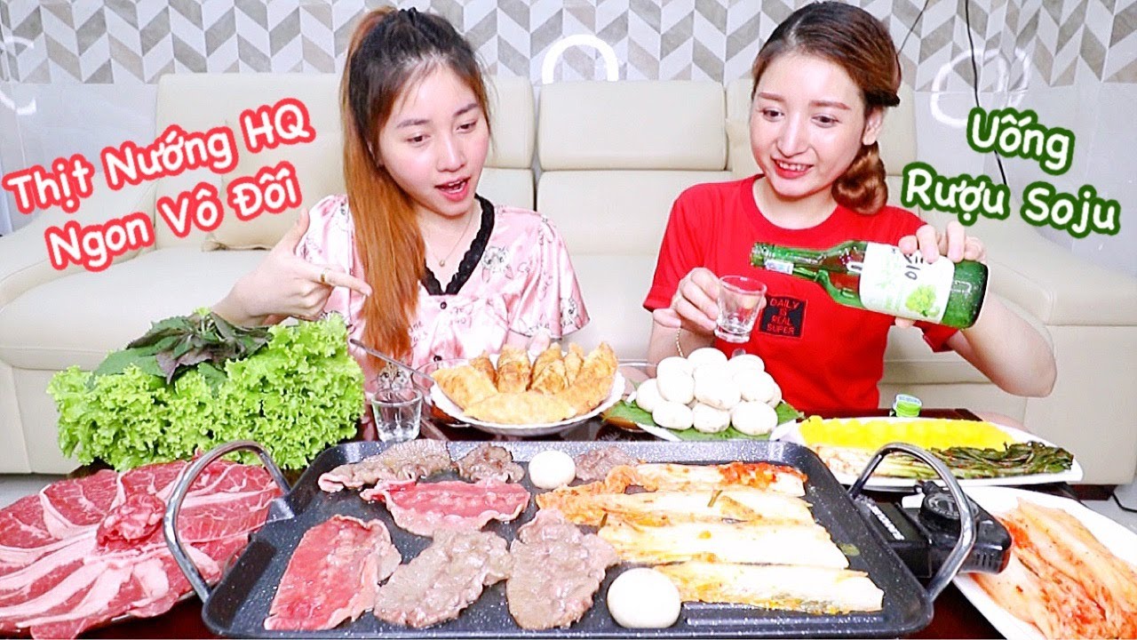 2CE Ăn Thịt  Bò Nướng Với Kim Chi Hàn Quốc Nóng Ran Cả Người | SALLY HẠNG