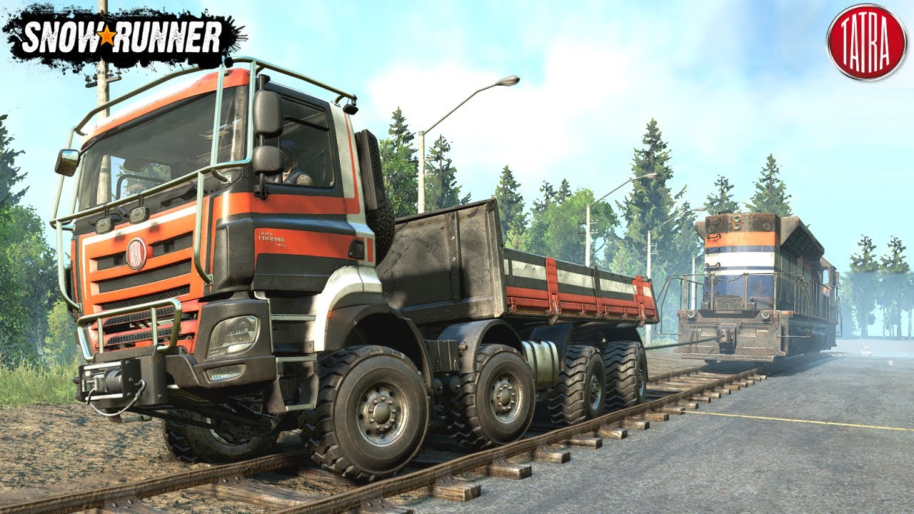 SnowRunner - TATRA PHOENIX Truck VS Train