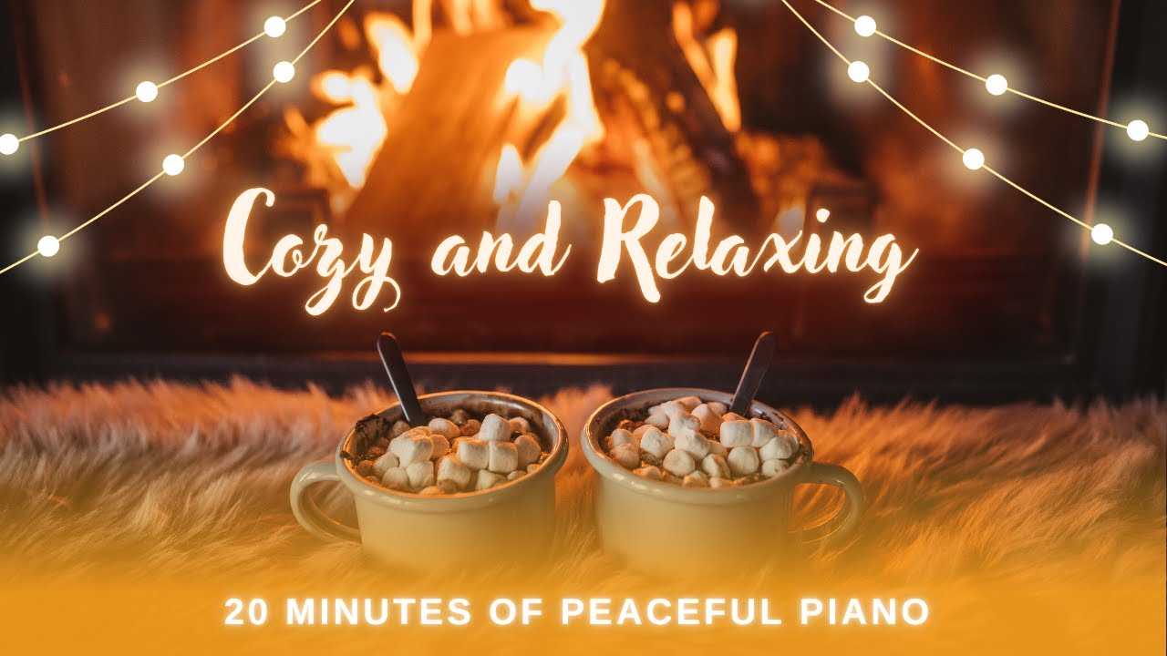 20-Minute Piano Instrumental with Fireplace | Calm Music for Studying, Sleeping & Relaxing