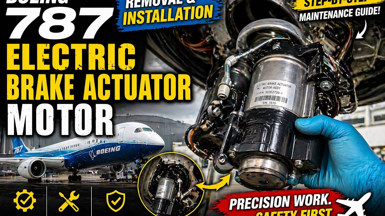 ЗАМЕНА ДВИГАТЕЛЯ ЭЛЕКТРОПРИВОДА ТОРМОЗОВ BOEING 787
