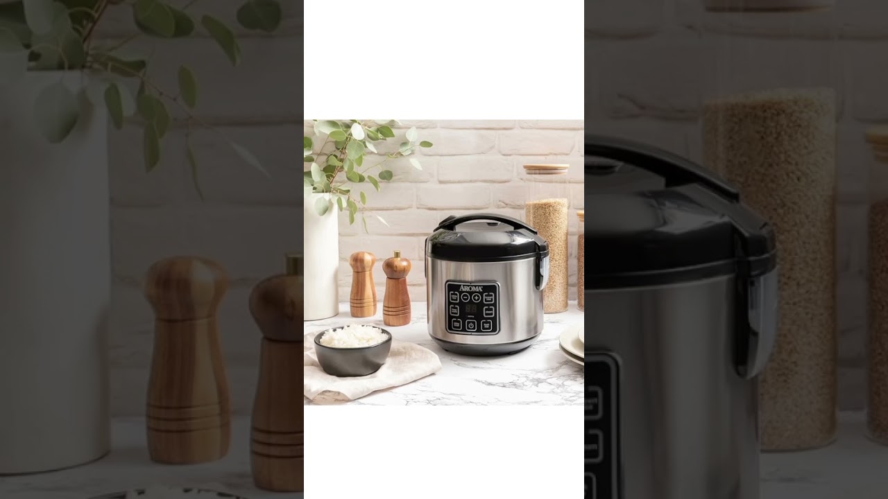 AROMA Digital Rice Cooker, 4-Cup (Uncooked) / 8-Cup (Cooked), Steamer, Grain Cooker,