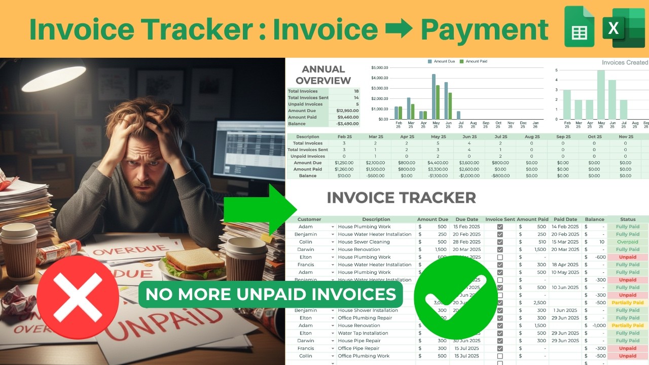 Invoice Tracker in Excel: Real Workflow (From Invoice to Payment)