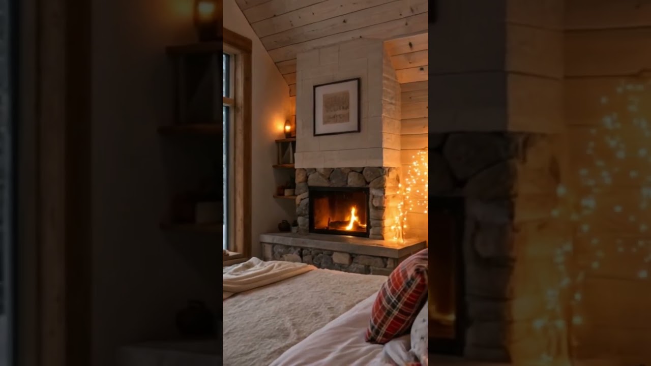 Winter Snow Cozy Room Ambience