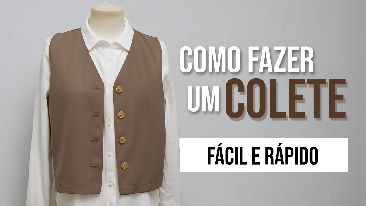 Aprenda a fazer um COLETE lindo em POUCOS passos