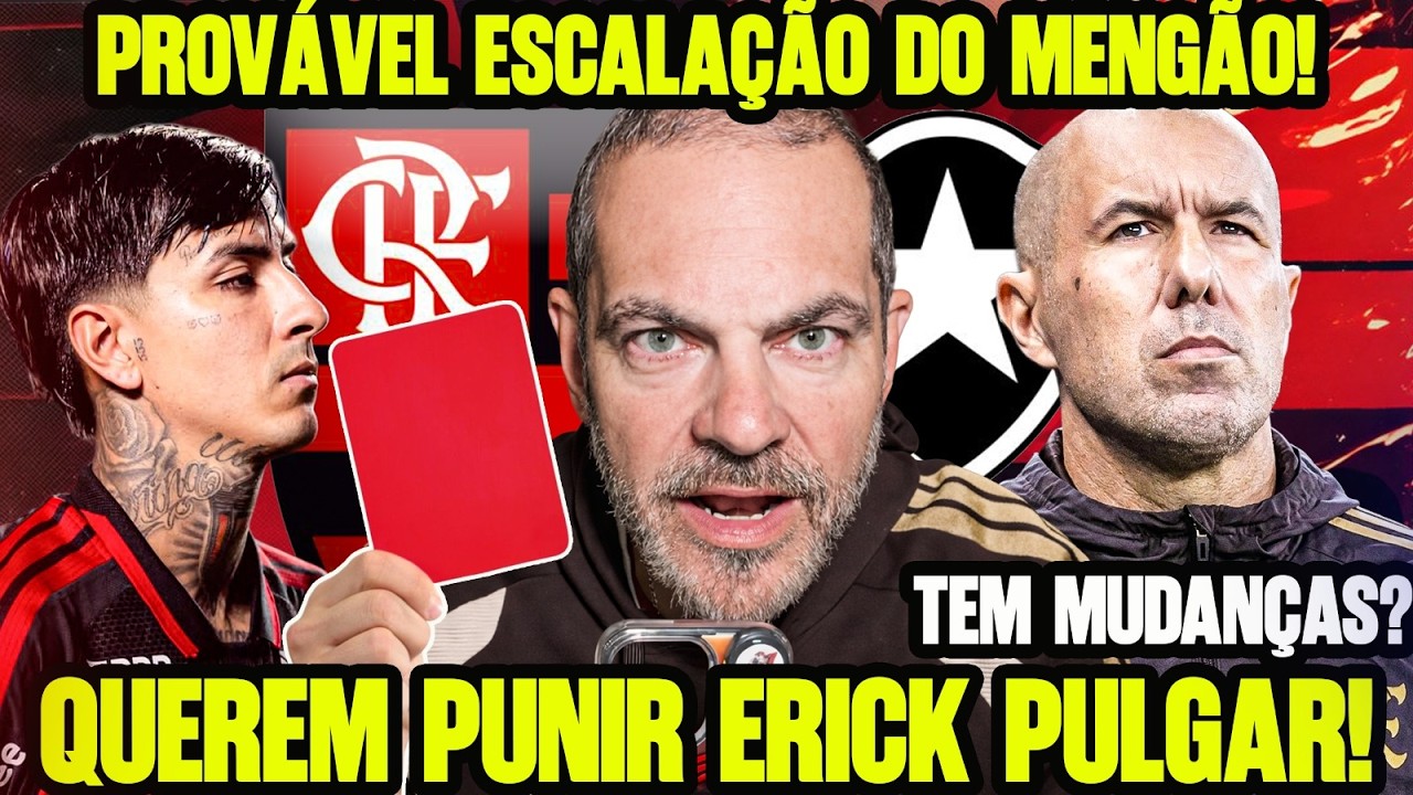 MÍDIA PAULISTA QUER PREJUDICAR O PULGAR! CONFIRA A PROVÁVEL ESCALAÇÃO DO BOTAFOGOXFLAMENGO!
