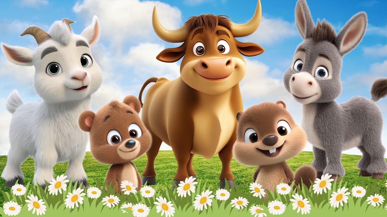 Cute Farm Animal Moments: Goat, Bull, Donkey, Bear, Beaver, Duck,...– Animal Sounds