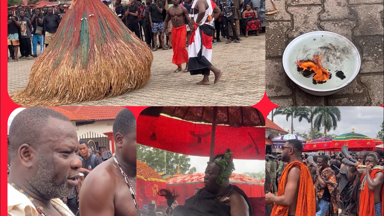 Manhyia Palace roars with Togo’s black powder tradition on Day Three of Asantehemaa funeral 😳 
