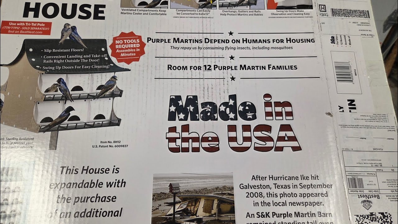 Retirement Chronicles S&K Purple Martin house assembly 
