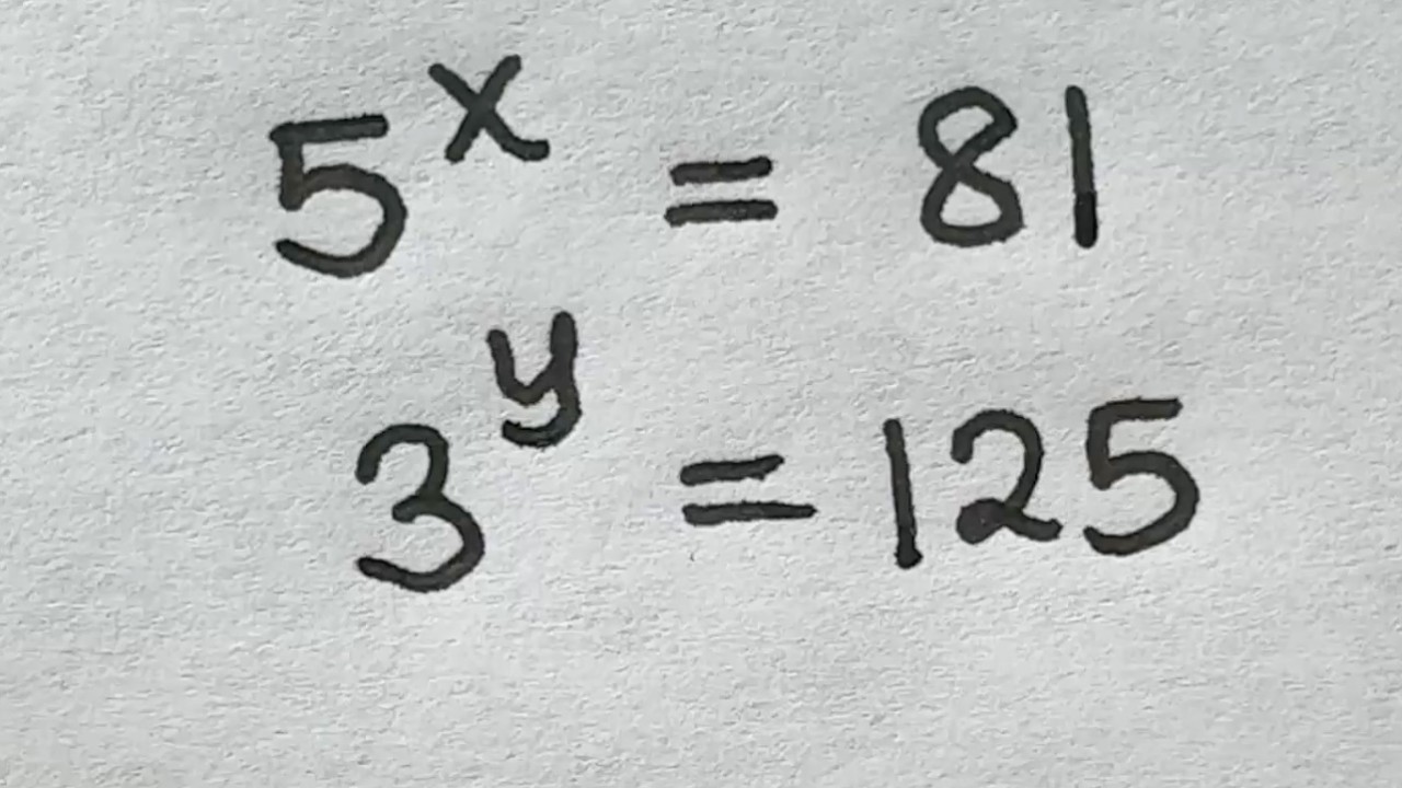 Solve for x and y in this nice exponential system of equations | Math Olympiad Mathematics