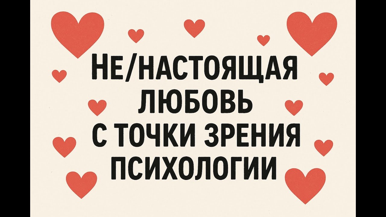 Не/настоящая любовь с точки зрения психологии 02.10.2025