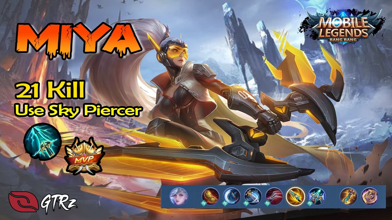 Miya 23 Kills!! Sky Piercer OP Item - Build Top 1 Global Miya ~ MLBB