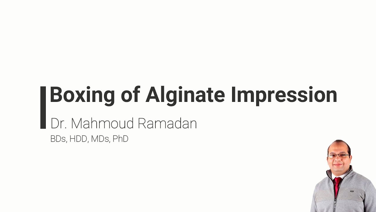 9- Boxing of Alginate Impression