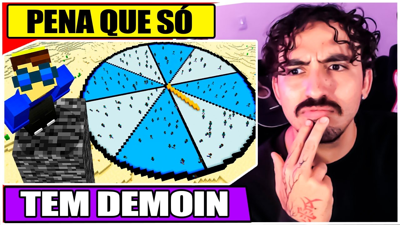 300 JOGADORES vs ROLETA DA BONDADE no Minecraft | Leozin React