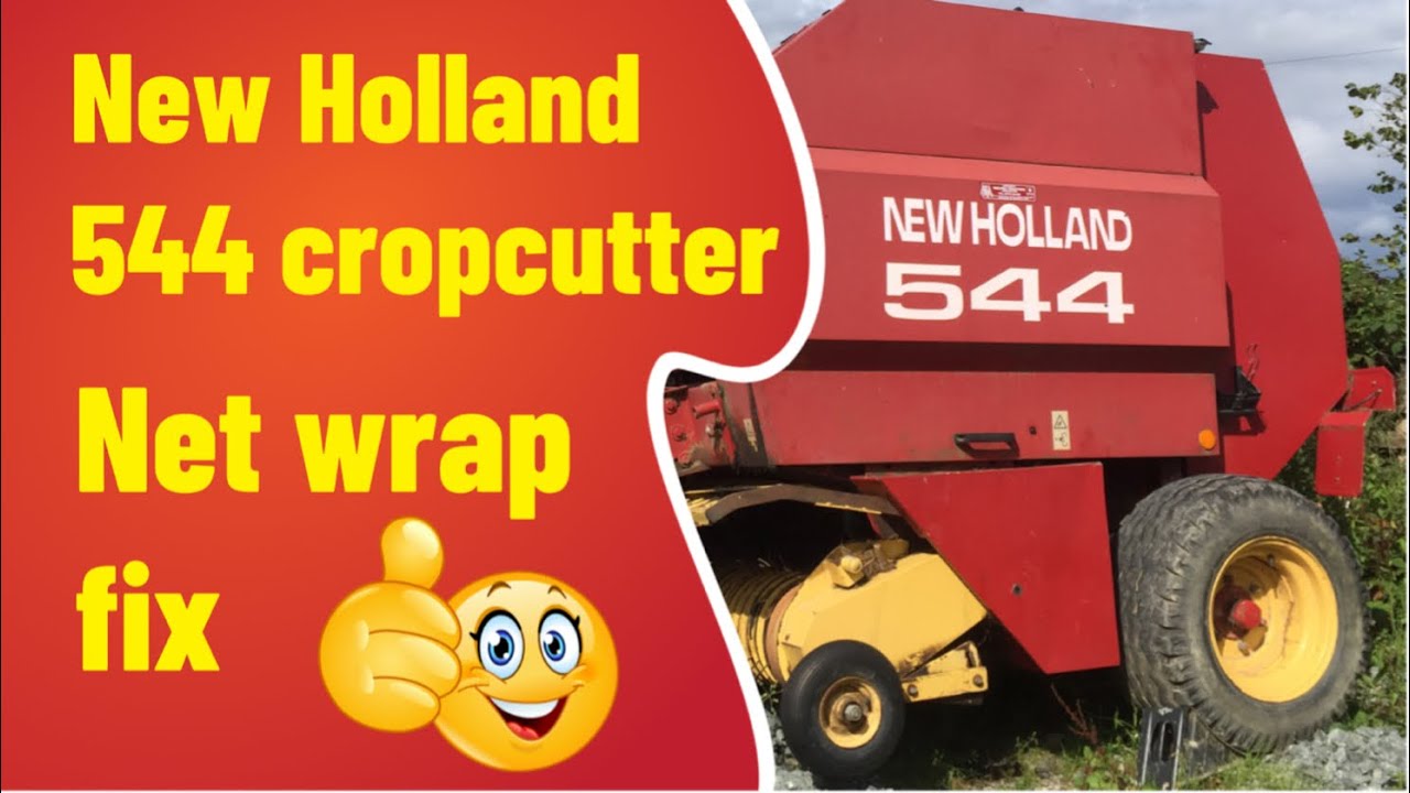 New Holland 544 crop cutter round Baler net wrap fix !