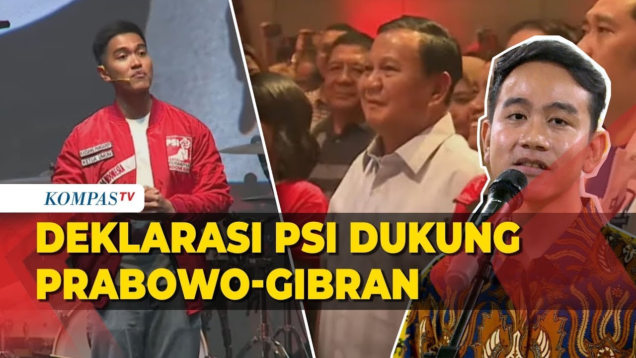 Pidato Ketum PSI Kaesang di Deklarasi Dukungan Untuk Prabowo-Gibran