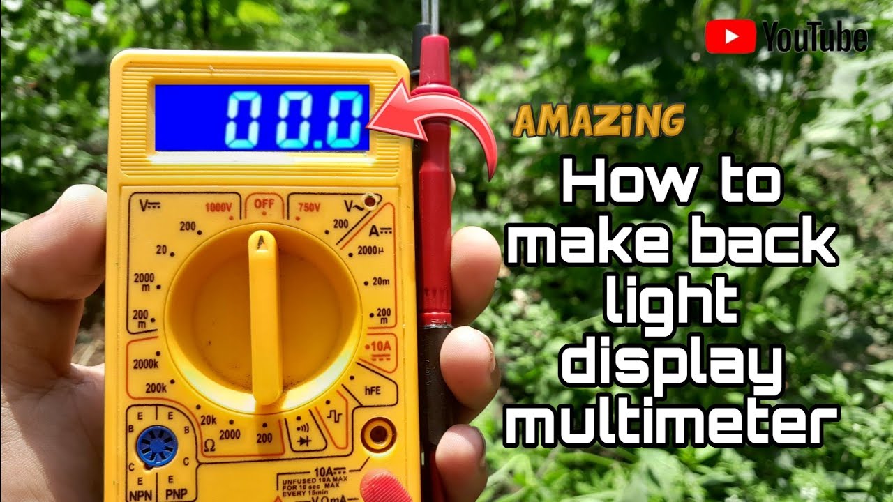 how to make backlight  display multimeter