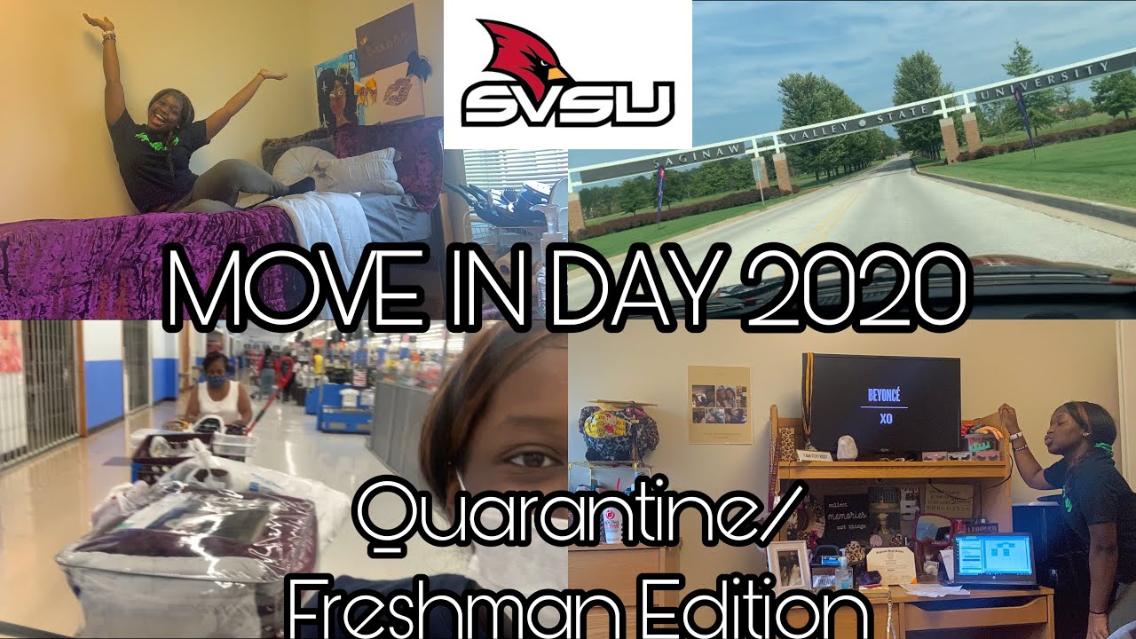 SVSU MOVE IN COLLEGE DAY VLOG 2020 /DORM TOUR!! (QUARANTINE EDITION)