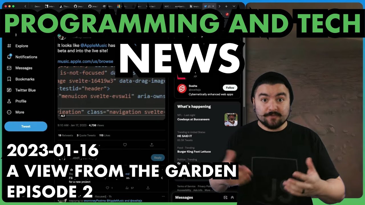 Programming and Tech News | 2023-01-16 | A View from the Garden - Episode 2