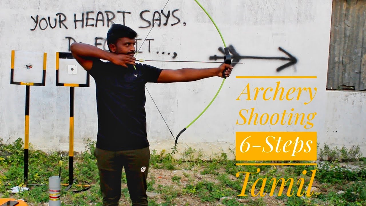 Archery (How to Shoot Basic bare bow ?) 6- Steps in Tamil #archery #sports #airgun #football