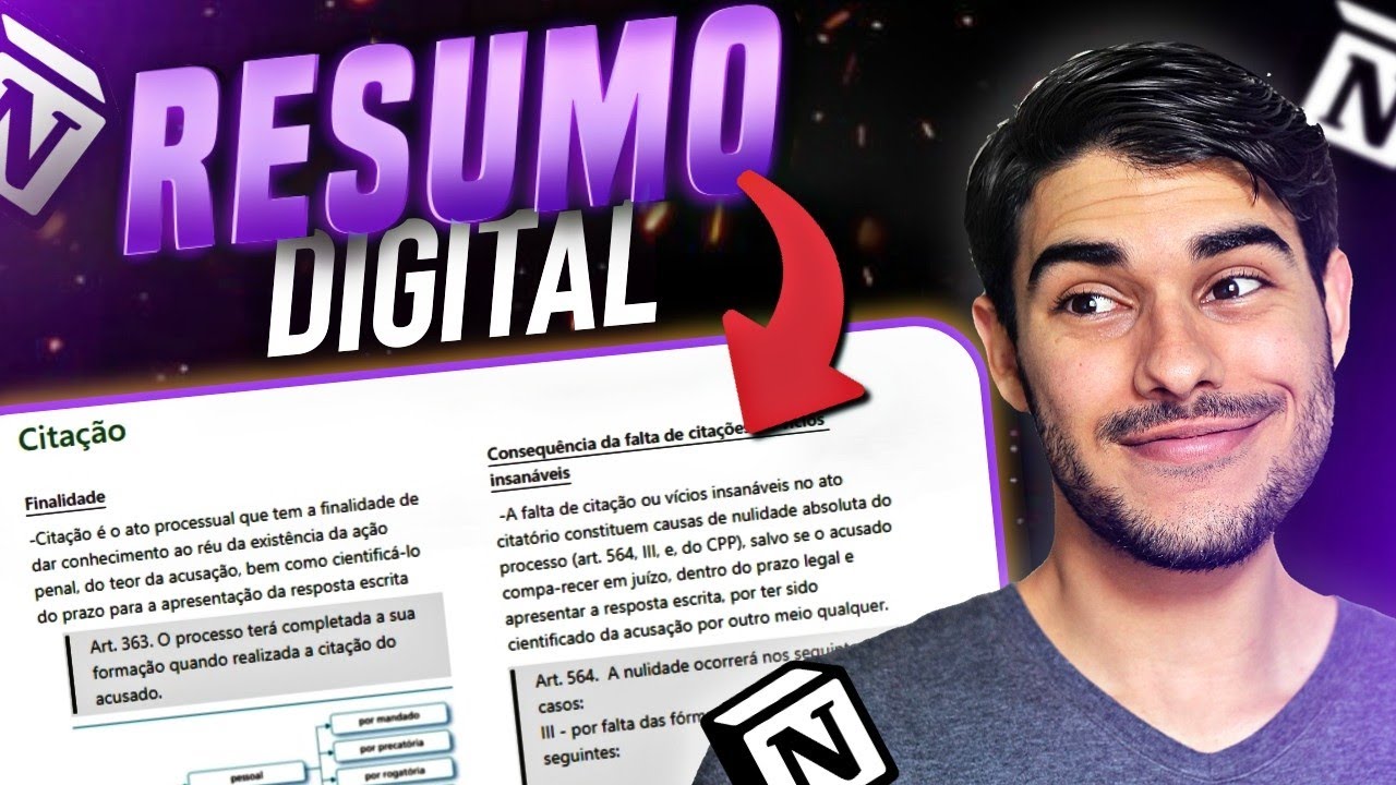 Como fazer resumo digital no Notion|| Estuda Pedro