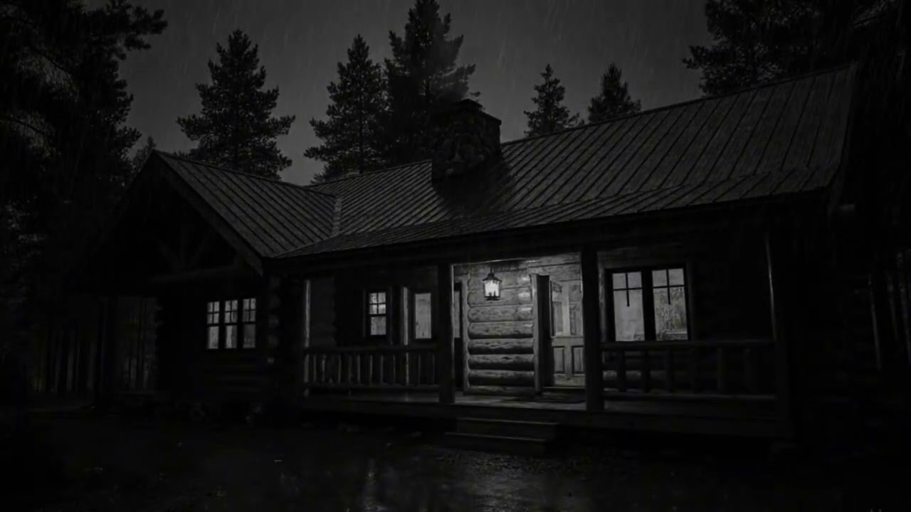 Night Thunderstorm at Cabin in the Woods | Heavy Rain for Deep Sleep
