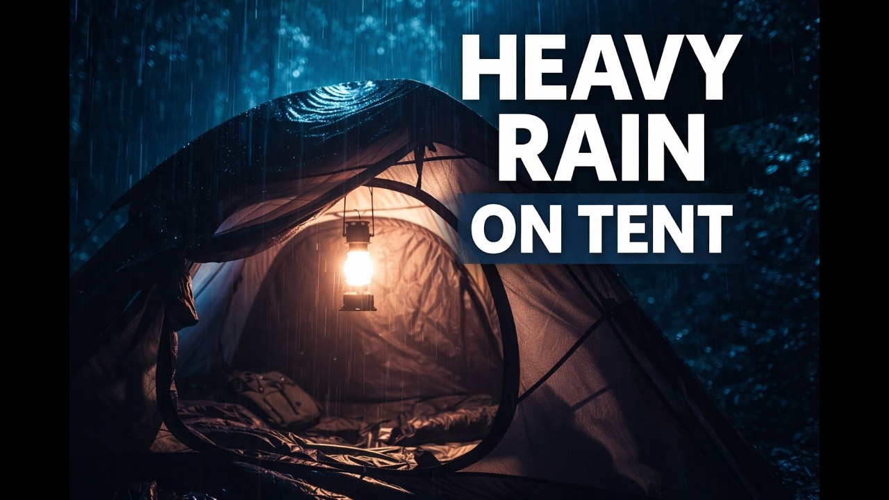 Heavy Rain on Tent in Forest at Night 🌧️ Cozy Camping Sleep Sounds (8 Hours) | Celestra Sancuary |