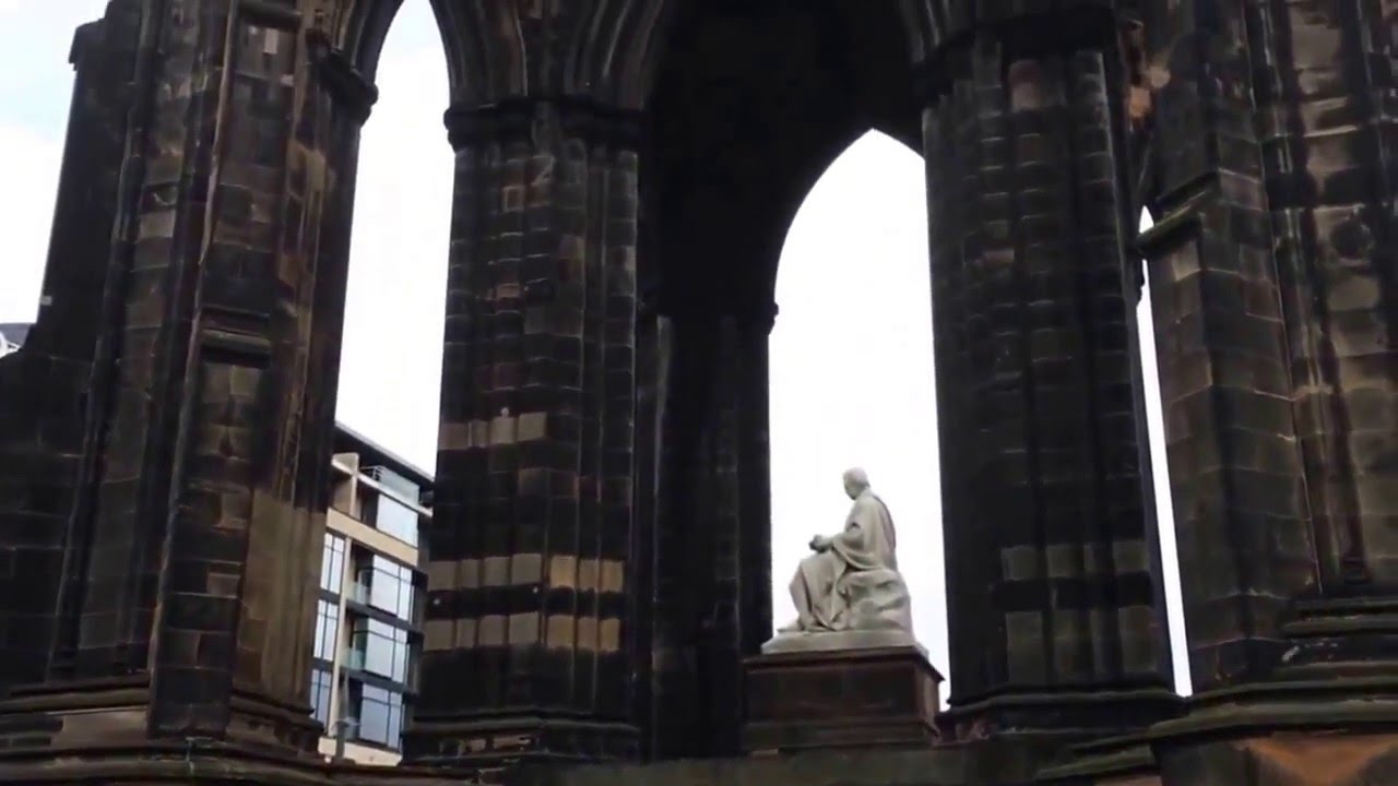 The Scott Monument in Edinburgh, Scotland - Free Stock footage
