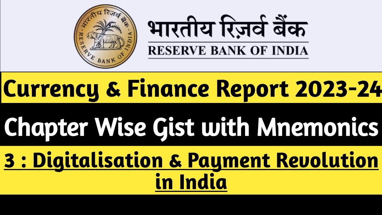 RBI Currency & Finance Report 2025 | Digitalisation & Payment Revolution | RBI Gr B #rbi 