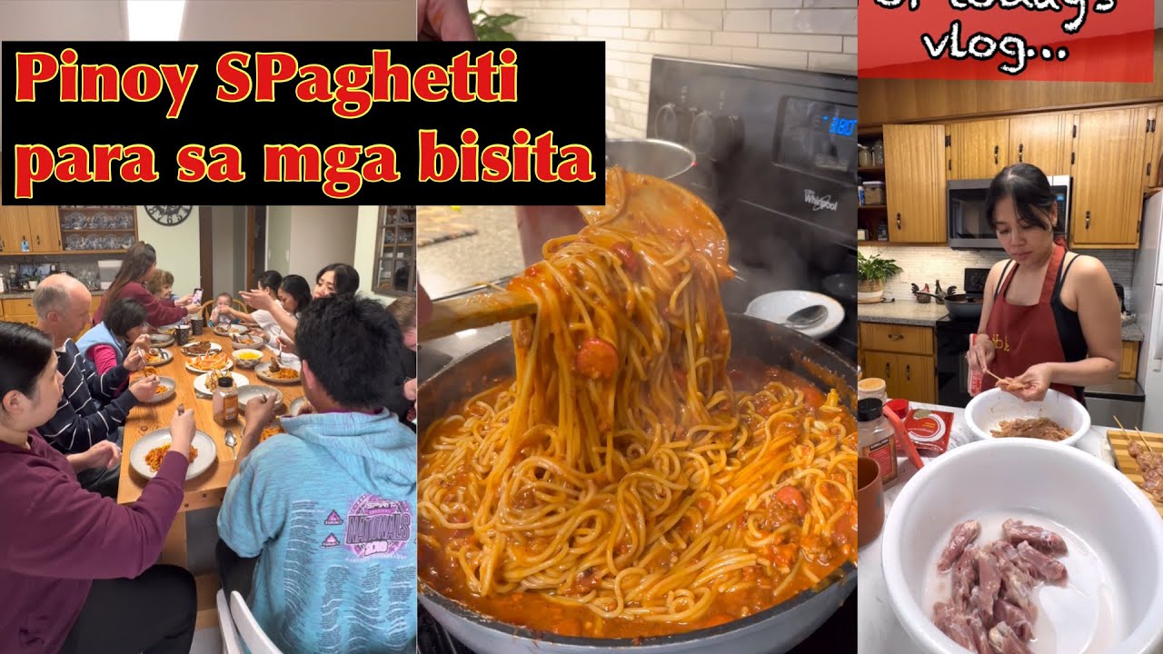 NAGLUTO KAMI NG PINOY SPAGHETTI  PARA SA MGA BISITA