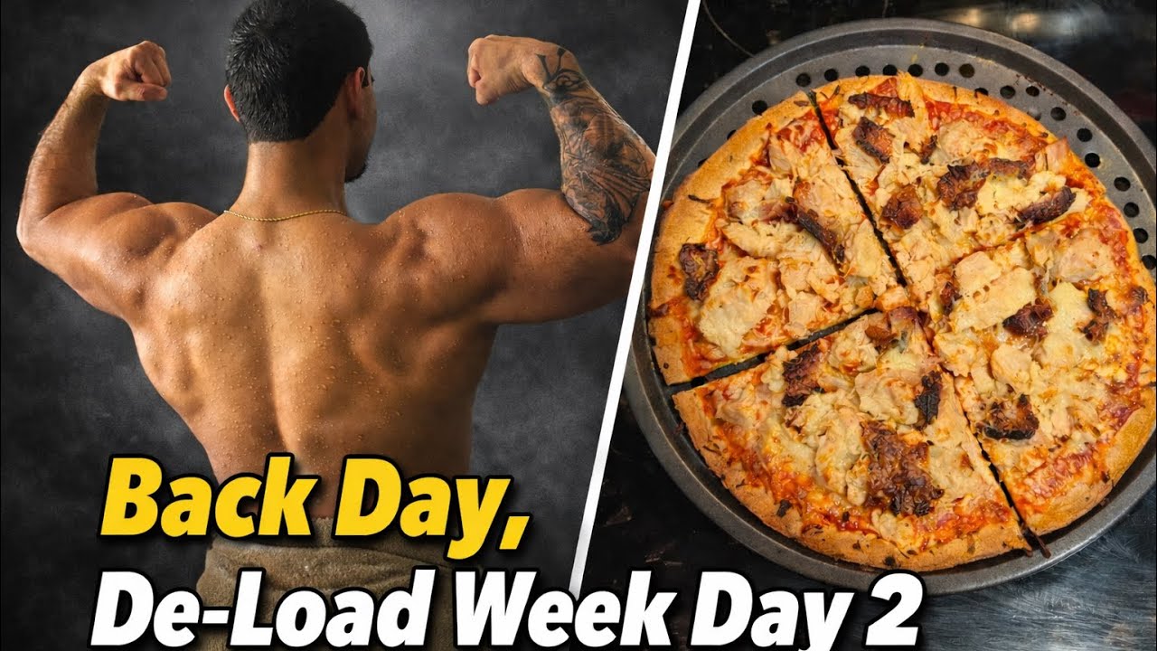 Back Day De-Load Week Day 2 l 133G Homemade High Protein Pizza 8 Mins To Make