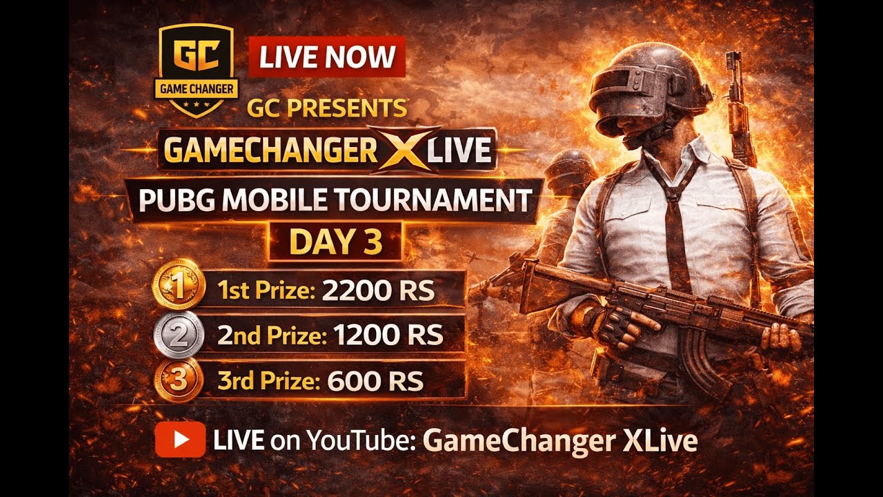 🔥 GameChanger XLive Presents PUBG Mobile Tournament – Day 3 🔥