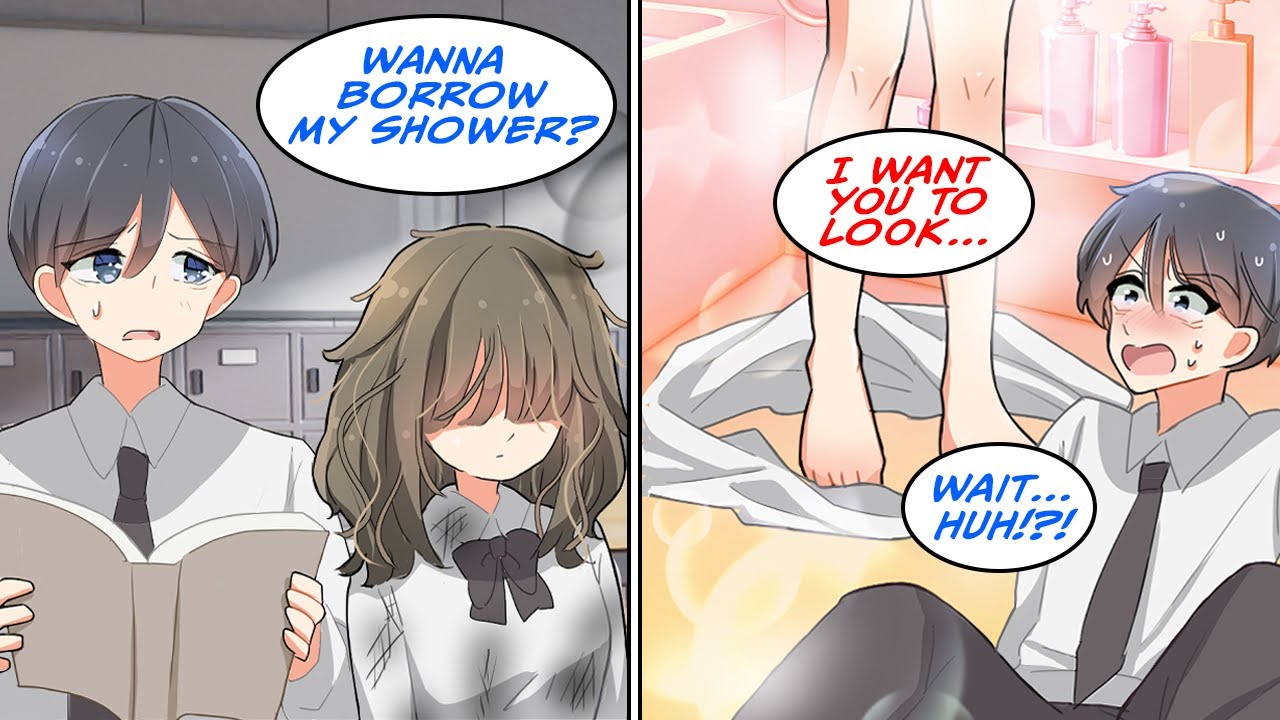 [Manga Dub] I let a poor girl in my class borrow my bathroom and now we live together?! [RomCom]