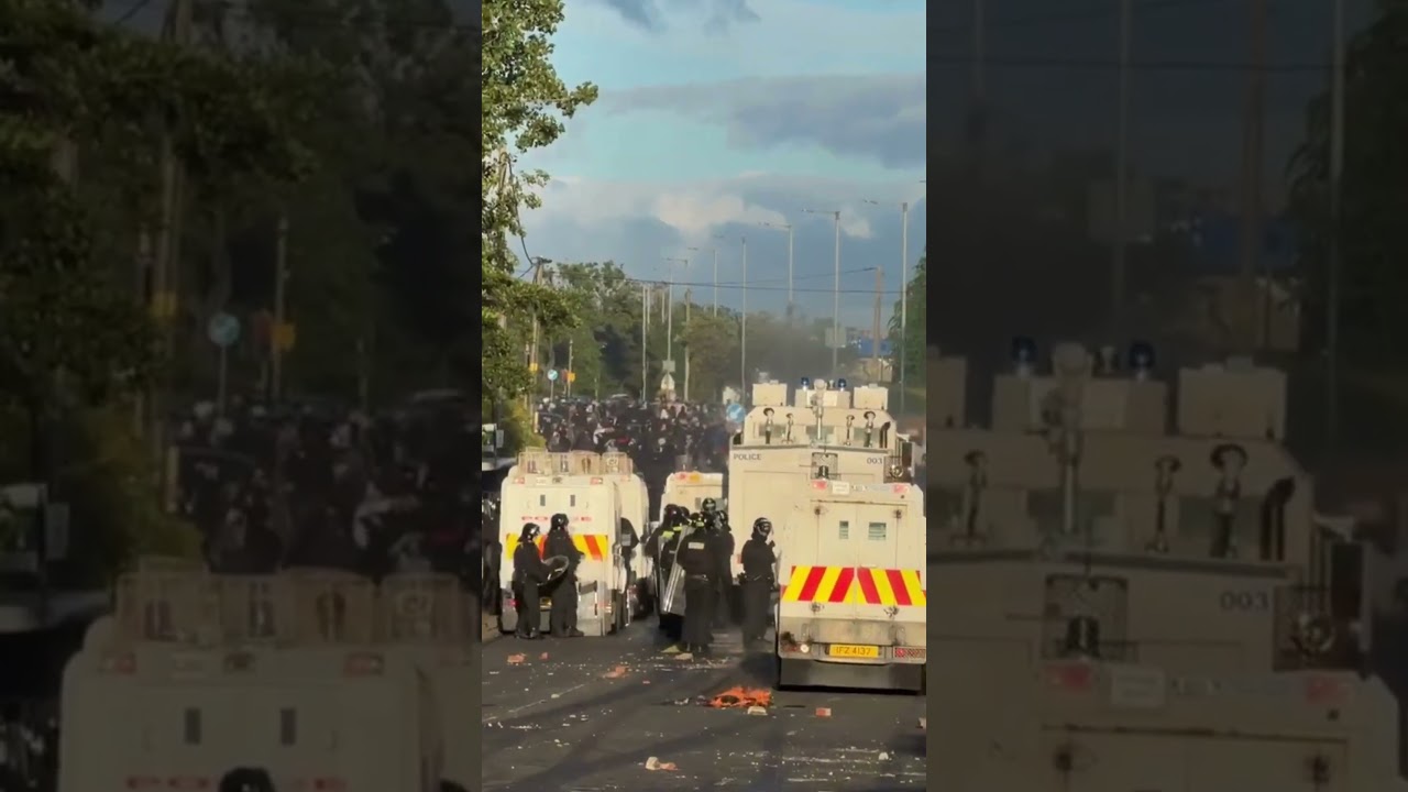 PSNI deploy water cannon during Northern Ireland disorder