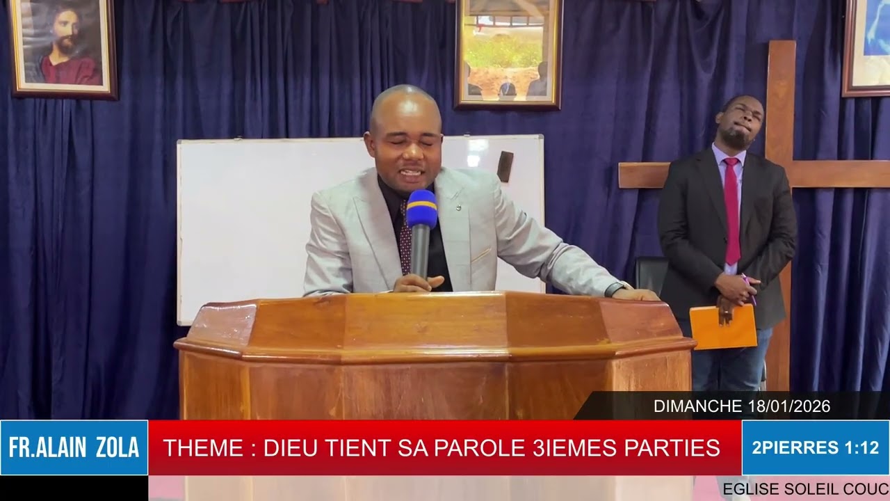 CULTE DOMINICAL DU 18/01/2026 SUR DIEU TIENT SA PARTIE 3IEMES PARTIES PRECHE PAR LE FR. ALAIN ZOLA